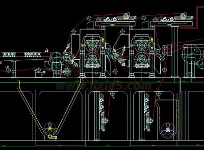 4420瓦楞原紙機(jī)cad總圖